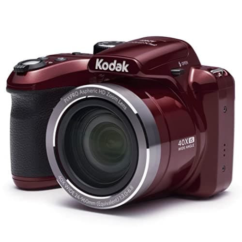 Image of KODAK Pixpro AZ401 - 16 Megapixel Digital Bridge Camera, Video Recording, 24mm Wide Angle, 7.6 cm LCD Screen, 180° Panorama - Red