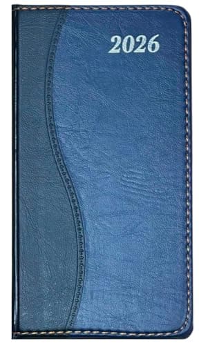 Image of PaulStore 2026 Slim Line Week to View Padded Diary D-Range Case Bound (Blue)