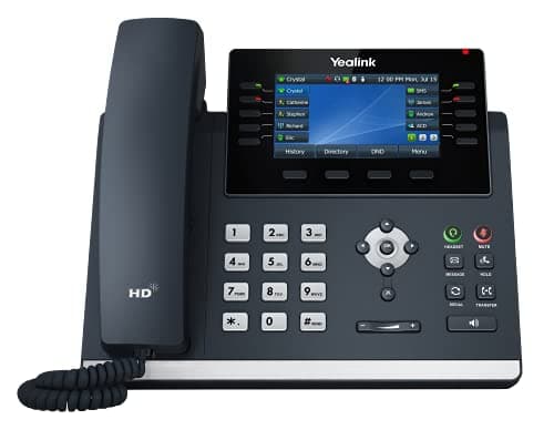 Image of Yealink SIP-T46U Productivity Enhancing IP Power over Ethernet Corded Phone with Optima HD Voice Technology and 4.3 Inch TFT LCD Colour Display with Backlight (480 x 272 Pixel) – Black (Renewed)