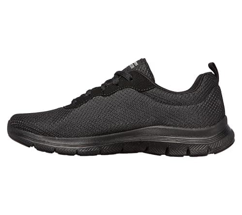 Image of Skechers Women's Flex Appeal 4.0 Brilliant View Sneaker, Black, 5.5 UK