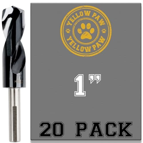 Image of 1 Inch Drill Bit (20 Pack) Industrial Grade M35 Cobalt Titanium Aluminum Nitrite - 1" Diameter & Total Length of 6" with Working Length of 3" Easily Drill Into Metal, Steel, & Aluminum