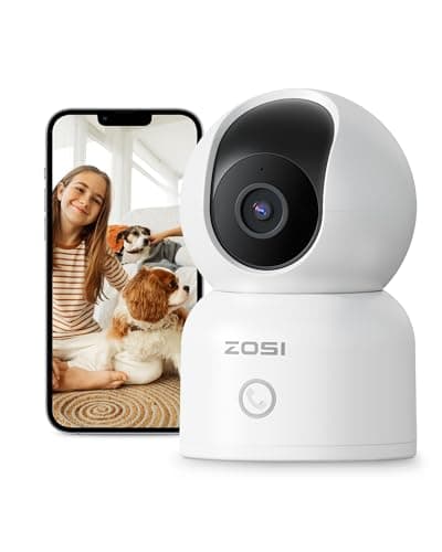 Image of ZOSI C518 2K 3MP Indoor Security Camera - 360° Pan/Tilt Baby Monitor & Dog Cam, Dual-Band 2.4G/5G WiFi Pet Camera with App, Smart Person Detection, 2-Way Audio, Cloud & Local Storage, Works with Alexa