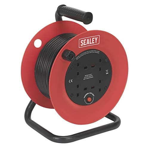 Image of Sealey Cr25/1.5 Cable Reel 25Mtr 4 X 230V 1.5Mm