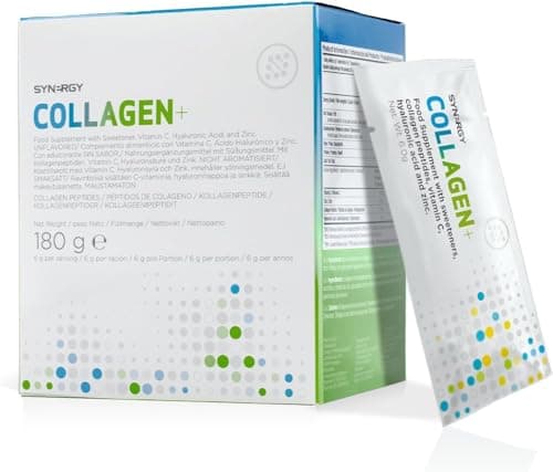 Image of Synergy Worldwide Collagen+ 30 doses | 5810mg Collagen with Vitamin C, Hyaluronic Acid, and Zinc | Supports Skin, Hair, Nail, and Joint Health | Flavourless | 180g