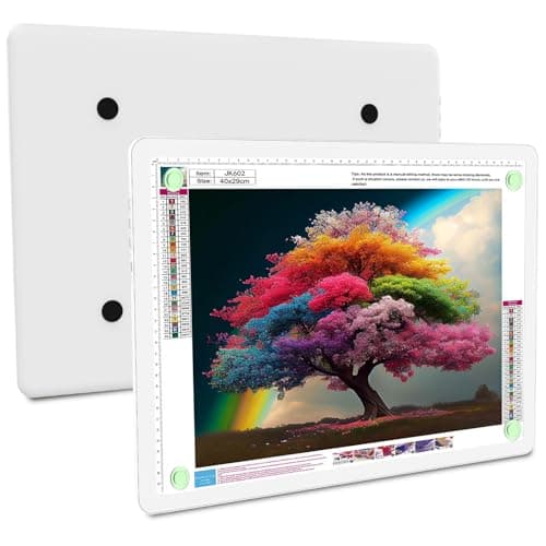 Image of Elice Rechargeable A3 Light Pad for Diamond Painting, Magnetic LED Light Board with Physical Button, Super Bright Diamond Art Light Pad, Ultra-Thin Light Box for Tracing, Weeding Vinyl, Artists -White