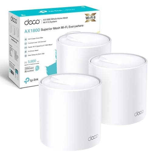 Image of TP-Link Deco X20(3-pack) AX1800Mbps Whole Home Mesh WiFi 6 System, AI-Driven WiFi Booster, up to 5,800 Sq ft Seamless Coverage, 1 GHz Quad-Core CPU, Connects over 150 Devices, TP-Link HomeShield's KIT