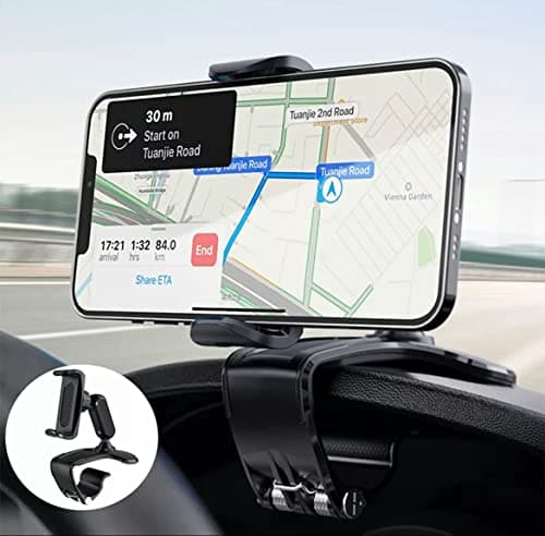 Image of Orco Dashboard Phone Holder for Car Clip On Car Phone Mount 360 Degree Rotation Adjustable Automobile Cradle Suitable for Smartphone 4 to 7 inch