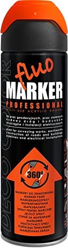 Image of DECO COLOR LINE Marker Spray Paint 500ml Surveying Warehouse Road Works Forestry Fluo Marking (Orange)