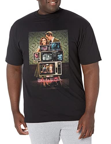 Image of Marvel Men's Wv Poster Through The Years T-Shirt, Black, 5XL Big Tall