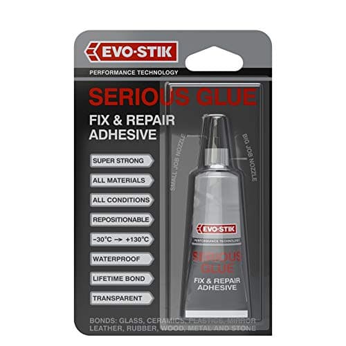 Image of EVO-STIK Serious Glue 33g - High Strength - Waterproof - Ideal for Fixing and Repairs - Transparent Non-Drip Gel - Extreme Temperature Resistance - Solvent Free