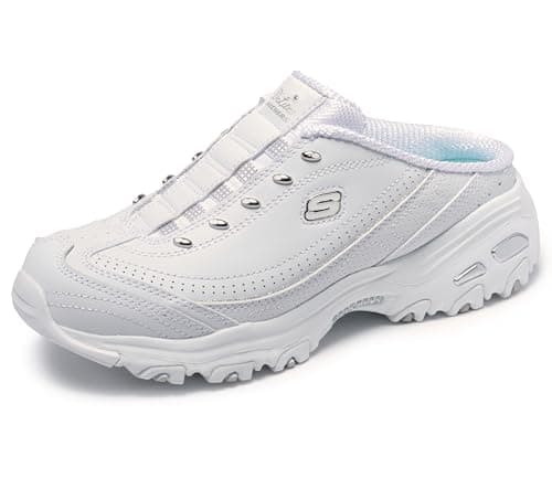 Image of Skechers Women's D'Lites Bright Sky Sneaker, White/Silver, 3 UK