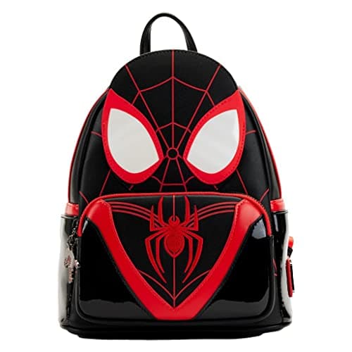 Image of Loungefly Marvel Miles Morales Cosplay Womens Double Strap Shoulder Bag Purse, Multi, One Size, Marvel Miles Morales Cosplay Mini Backpack