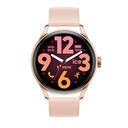 Image of ICE-WATCH - ICE smart 3.0-1.2 Rose-gold Nude AMOLED GPS - Women's round smartwatch with silicon strap - 025103 (1.20 inches)