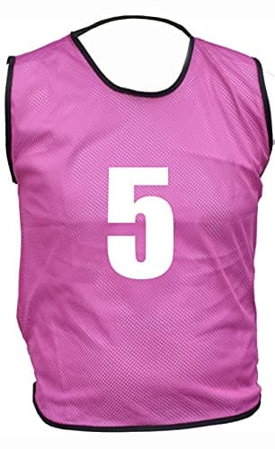 Image of 10 MESH BIBS FOOTBALL TRAINING SPORTS BIBS NUMBERED (2-11 OR number of your choice) Front/Back OR Front & Back (Purple (Back Only), Adult (Men's Large-XL))