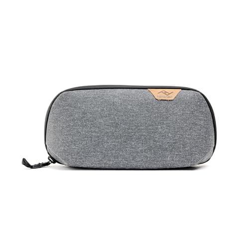 Image of Peak Design Small Tech Pouch, Charcoal, Electronics Organizer for Travel or Everyday Carry, Origami-Style Storage, Cable Pass-Through, Weatherproof Recycled Nylon, Gear Carry Bag for Men and Women