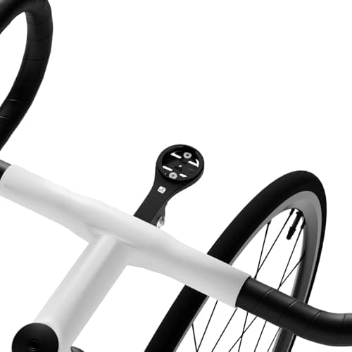 Image of Road Bicycle Handlebars Computer Mount for Garmin Edge Explore, Compatible with Bryton, Wahoo, and CATEYE, Lightweight Aluminum Bike GPS Out Front Mounts, Flashlight and Action Camera Install BlackB