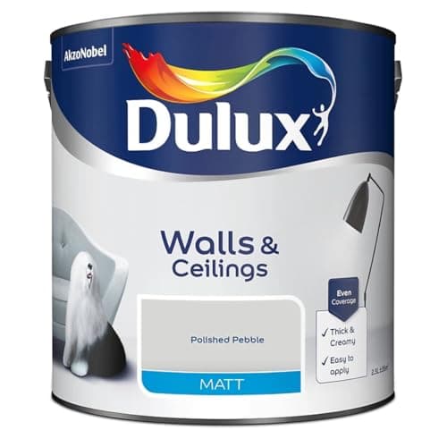 Image of Polished Pebble Walls & Ceilings Matt Emulsion Paint 2.5L – Smooth Creamy Finish, Quick Dry, Low VOC, Easy Application for Interior Walls & Ceilings