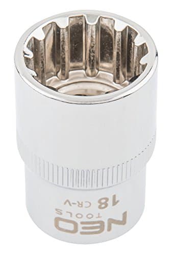 Image of Neo Tools 08 – 590 – Socket Wrench Long, 12 Edges 18 mm, 1/2)
