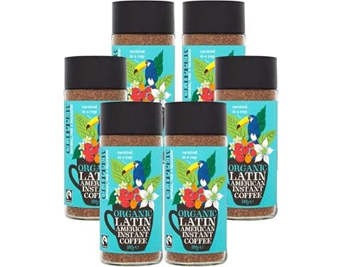 Image of Clipper Latin American Instant Coffee 100g – Organic Fairtrade Arabica, Medium Roast, Smooth & Toasty Flavour, Natural Ingredients, (Pack of 6) from SuperfoodUK