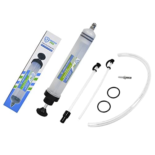 Image of SMOTIVEPRO Oil Suction Syringe with Fluid Transfer Hose Pump Capacity 500cc Automotive Fluid Transfer Pump