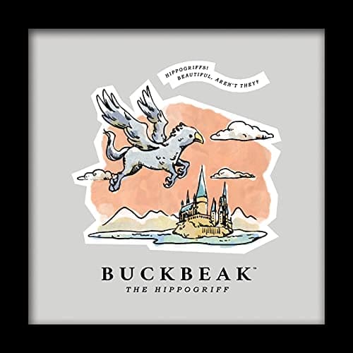 Image of Pyramid International HARRY POTTER Framed Print Buckbeak Watercolour Design 30cm x 30cm - Official Merchandise