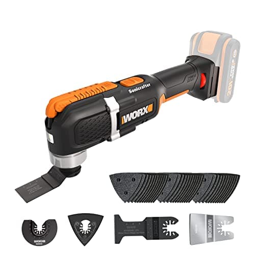 Image of WORX WX696.9 Sonicrafter Cordless Oscillating Multi-Tool, Power Share, Variable Speed with Accessories, 18V (20V Max), Without Battery & Charger