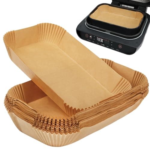 Image of BYKITCHEN Air Fryer Liners for Ninja Foodi MAX Health Grill and Air Fryer AG551UK/AG651UK/DG551UK, Large Disposable Air Fryer Paper Liners, Air Fryer Accessories for Ninja Grill (100PCS)