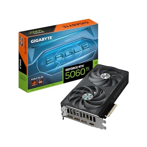Image of Gigabyte GeForce RTX 5060 Ti Eagle OC 8G Graphics Card - 8GB GDDR7, 128bit, PCI-E 5.0, 2617MHz Core Frequency, 3X DisplayPort, 1x HDMI, GV-N506TEAGLE OC-8GD