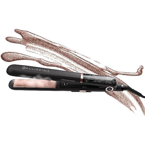 Image of Bellissima My Pro Steam B28 100 Professional Steam Hair Straightener for a Long-Lasting Smooth Result, Ceramic Coated Plates, Adjustable Temperature 170 / 200 / 230 °C, Rapid Heat Technology, UK Plug