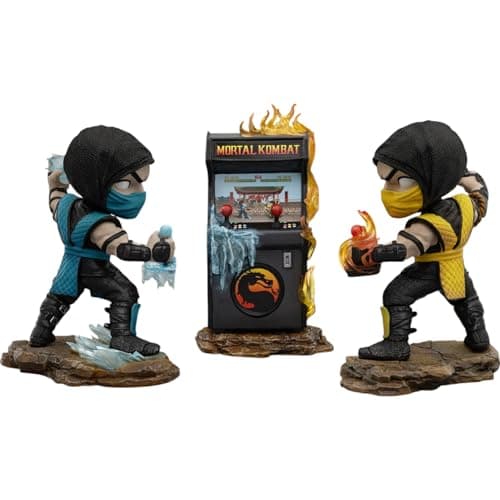 Image of Iron Studios Statue Minico Scorpion vs Sub-Zero Arcade Set Mortal Kombat 16cm
