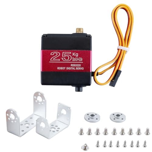 Image of Durlo 25Kg Robot Servo Motor with High Torque, Full Metal Gear, Digital Steering Servos with Mounting Brackets