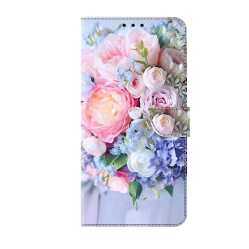 Image of Bnvdfre for iPhone 11 Case Protective Flip Phone Art Cover Shockproof Card Holder with Magnetic Stand Leather Case for iPhone 11, Flowers