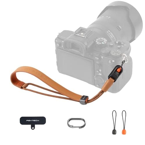Image of PGYTECH Camera Wrist Strap Slim Quick Release Adjustable for Compact/Mirrorless/Instant Cameras, Camera Phone Strap Compatible with Sony RX100/Canon G7X/Ricoh GR/Leica/Fujifilm, Vintage Style, Brown