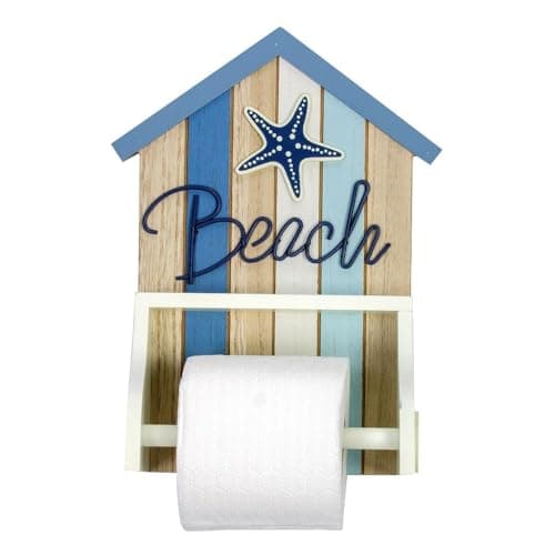 Image of Nauticalia Beach Hut Toilet Roll Holder, 28x21cm, Nicht Zutreffend