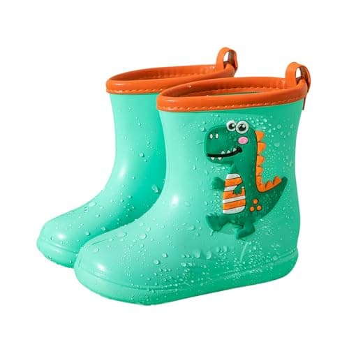 Image of Kids Waterproof Wellies Durable PVC Construction with 3D Dinosaur Details Non-Slip Sole Unisex Lightweight Boots for School, Park & All-Weather Adventures