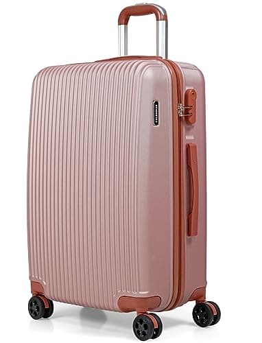 Image of CALDARIUS Hardshell Luggage | Durable Suitcases | Lightweight & Secure with Combination Lock | Smooth 4 Dual Spinner Wheels | Ideal Travel Bag & Luggage Sets (Rose, Medium 24")