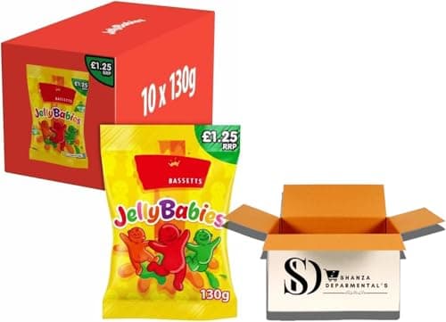 Image of Maynards Bassetts Sweet Bags (10 x 130g, Jelly Babies)