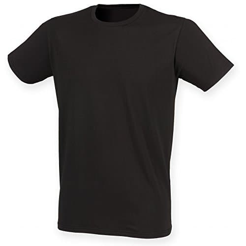 Image of Skinni Fit Men Mens Feel Good Stretch Short Sleeve T-Shirt (L) (Black)