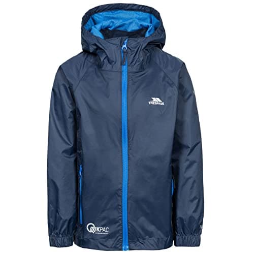 Image of Trespass Qikpac Kids Waterproof Jacket Breathable Boys Girls School Raincoat