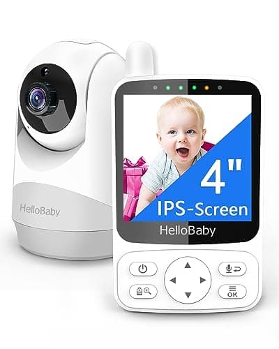 Image of HelloBaby Baby Monitor,29-Hour Battery Life,Upgrade Baby Monitor with Camera and Night Vision,No Wifi,355°/120° Remote Pan Tilt Camera 2x Zoom, ECO Mode,2-way talk,Up to 1000ft,Temperature