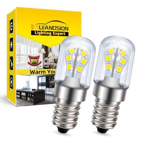 Image of Ruiandsion E14 LED Light Bulbs Low Voltage AC DC 24V 2W Edison Screw Base LED Energy Saving 6000K White Bulbs for Truck Solar Power Lamp,Pack of 2