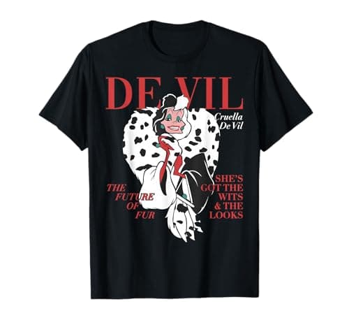 Image of Disney Villains Cruella De Vil Magazine Cover T-Shirt