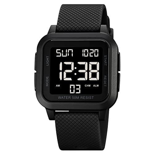 Image of Forrader Mens Digital Watch Big Numbers Dial Large Face Waterproof LED Sport Watches with Alarm Date Stopwatch