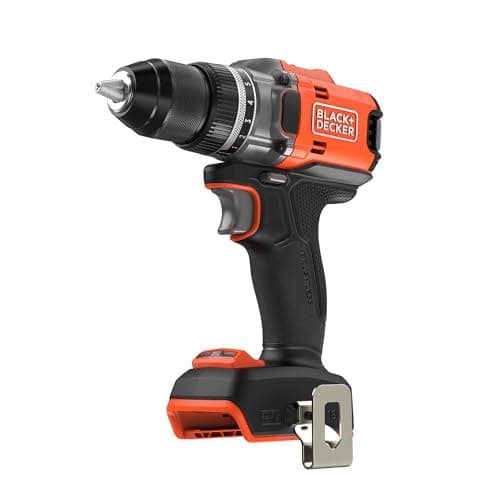 Image of BLACK+DECKER 18V Cordless Brushless Drill Driver, Powerful 50Nm Torque, 13mm Keyless Chuck, 2-Speed Gearbox, LED Work Light, Without Battery and Charger, BLD682XN-XJ