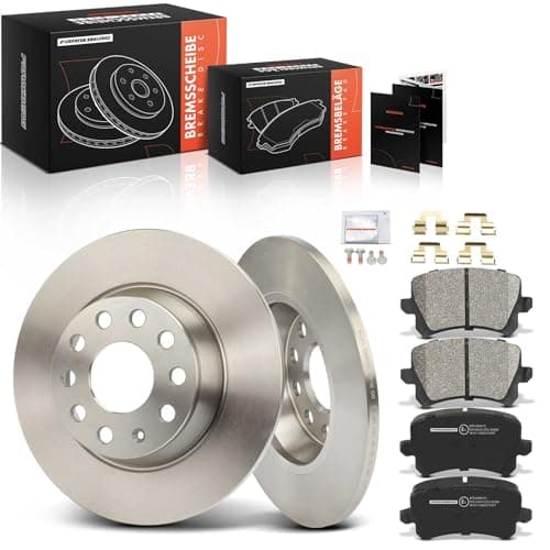 Image of Frankberg Brake Kit incl. 2x Brake Disc + 4x Brake Pad Rear Compatible with Golf V 1K1 Golf VI 5K1 Golf Plus 521 5M1 Golf VI Variant AJ5 Replace# 3CD615601