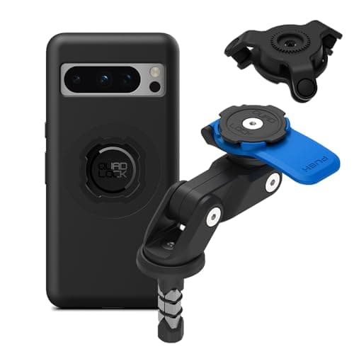 Image of Quad Lock Fork Stem Motorcycle Phone Mount (V2) with MAG Phone Case and Vibration Dampener for Google Pixel 8 Pro