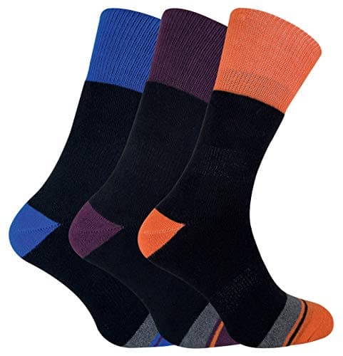 Image of PENINSULA - 3 Pack Mens Cushioned Liner Double Layer Anti Blister Hiking Walking Socks (6-11 UK, Black Assorted)