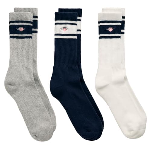 Image of GANT Men's SHIELD SPORT SOCKS 3-PACK Herren Socken, EVENING BLUE,