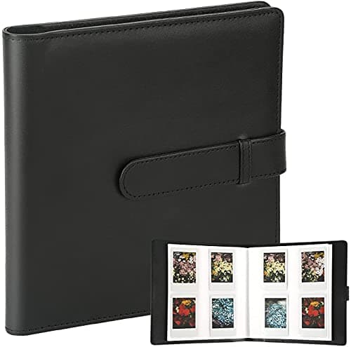 Image of 256 Pockets Mini Film Album (60 (W) X 90 (H) mm) for Fujifilm Instax Mini Film (54 x 86 mm) / Compatible with Polaroid Zink Photo Paper (50 X 76 mm) / Kodak Zink Photo Paper (53 X 86 mm) (Schwarz)