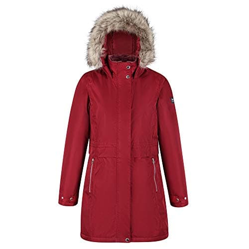 Image of Regatta Lexis Waterproof Breathable Taped Seams Lined Insulated Hooded Jacket - Delhi Red, 8